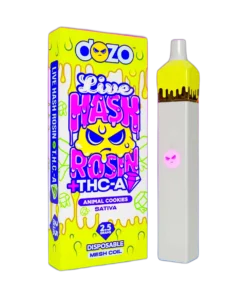 2.5g Dozo Live Hash Rosin THC-A Vape: Animal Cookies (Sativa)