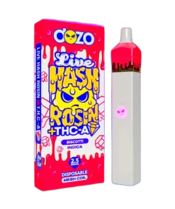 2.5g Dozo Live Hash Rosin THC-A Vape: Biscotti (Indica)