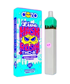 2.5g Dozo Live Hash Rosin THC-A Vape: Sunday Driver (Hybrid)