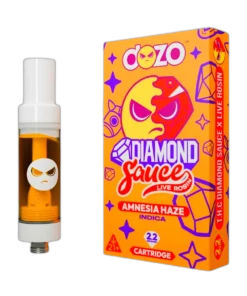 DOZO Diamond Sauce Live Rosin THC Cart | Amnesia Haze (Indica)