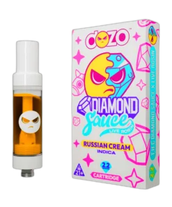 DOZO Diamond Sauce Live Rosin THC Cart | Russian Cream (Indica)
