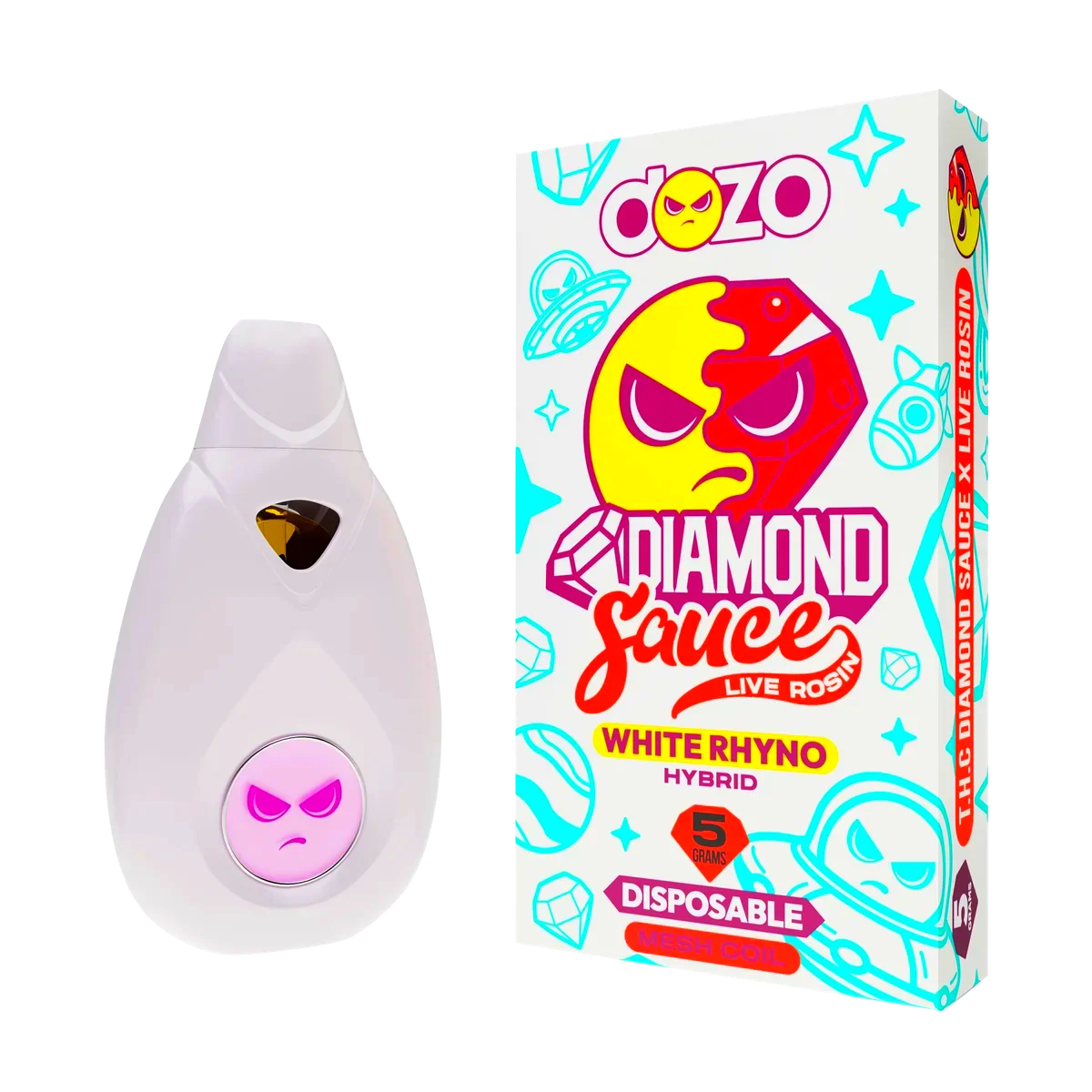 Diamond Sauce Disposable 5g | White Rhino (Hybrid)